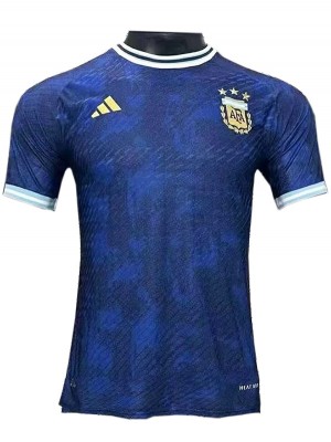 Argentina maillot de joueur spécial deuxième uniforme de vêtements de sport de football maillot de football bleu pour hommes coupe EURO 2024